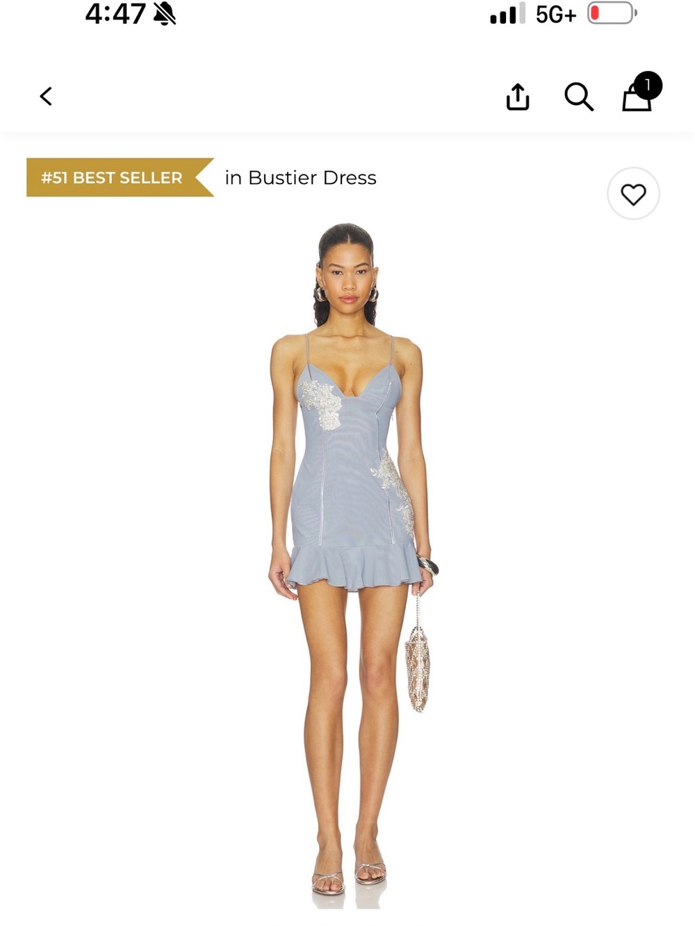 IAMGIA Jiji Applique Mini Dress in Blue